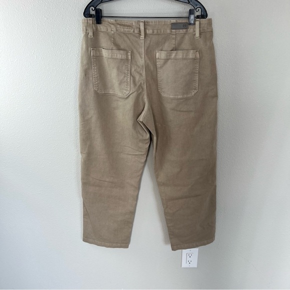 AG Analeigh High Rise Straight Crop Jeans Sulphur Desert Taupe Casual Women 32 - Picture 10 of 13